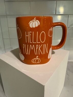 Rae Dunn Orange Pumpkin Ceramic Mug